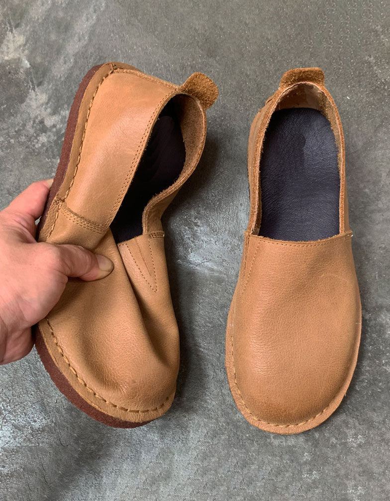 Slip-on Käsintehdyt Nahkaiset Retrotasot Miehille