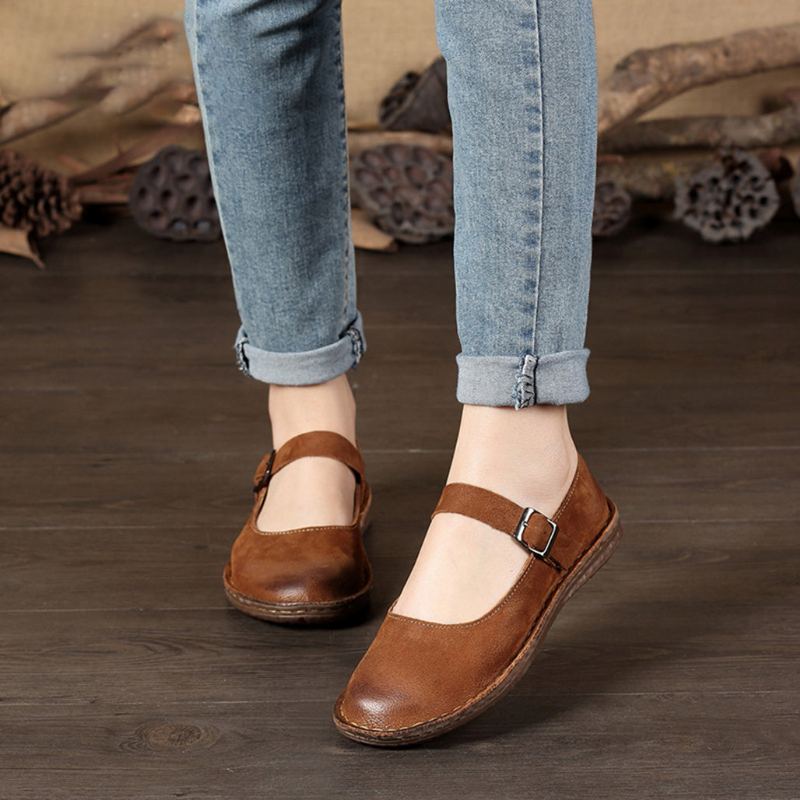 Käsintehty Retro Flat Solki | Lahjakengät | 35-42