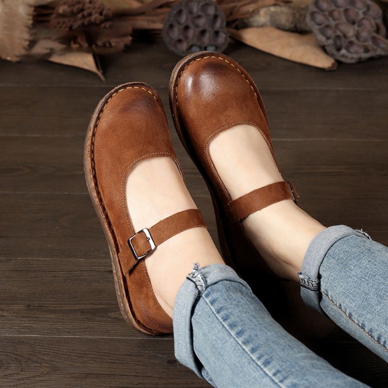 Käsintehty Retro Flat Solki | Lahjakengät | 35-42