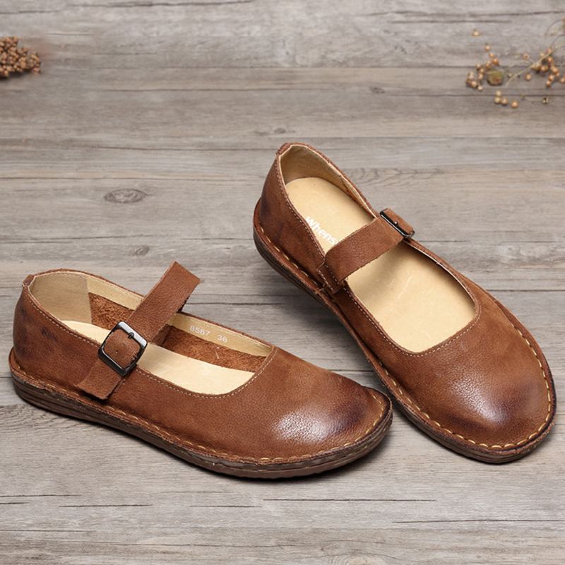 Käsintehty Retro Flat Solki | Lahjakengät | 35-42