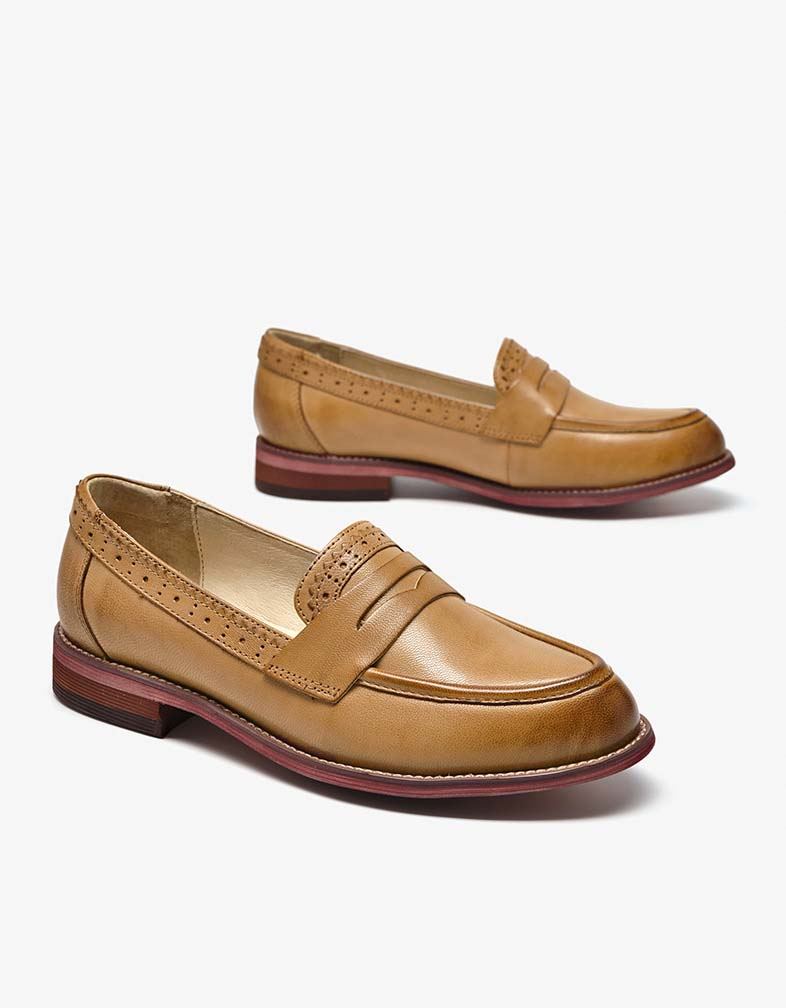 Brittityyliset Vintage Oxfords-loaferit Naisille