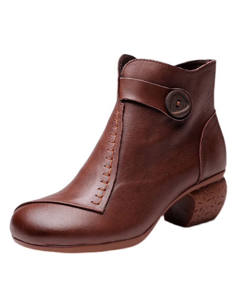 Sivusolki Retro Chunky Heel Saappaat