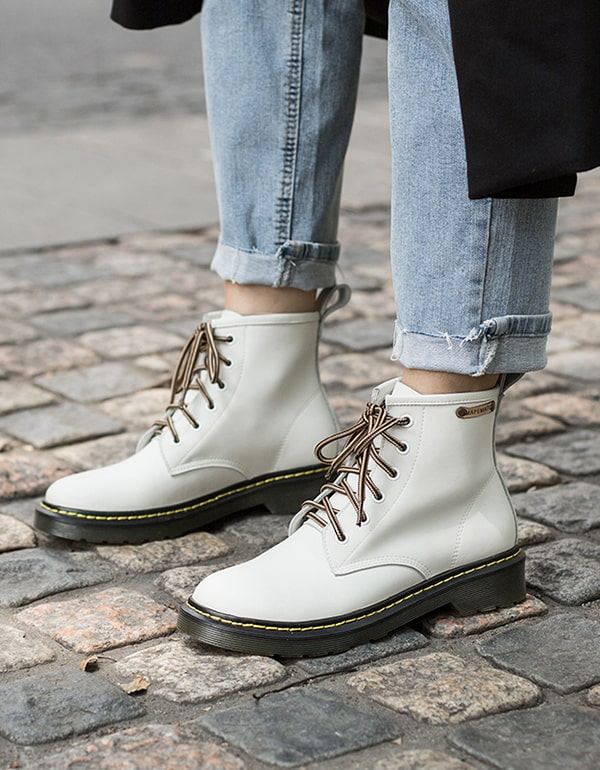 Syksyiset Smooth Leather Naisten Doc Marten-saappaat