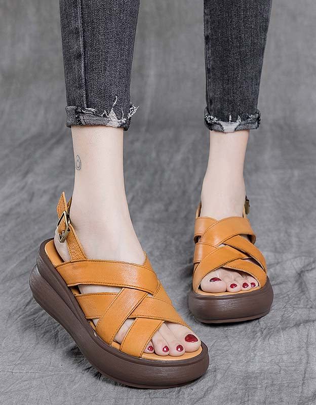 Cross Straps Summer Holiday Wedge-sandaalit