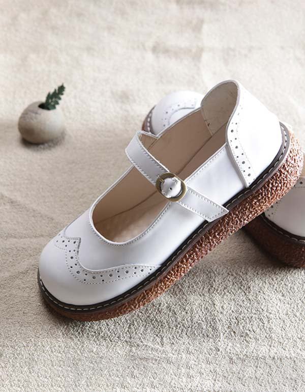 Pyöreän Pään Retro Oxford Mary Jane-kengät