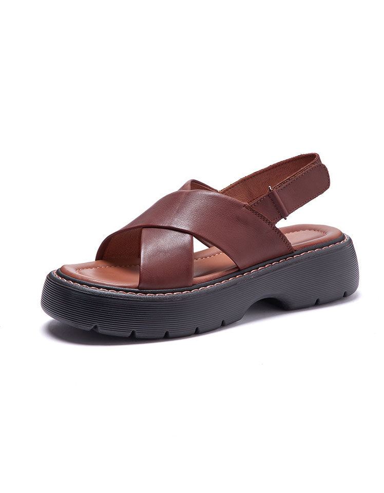 Front Cross Strap Platform Sandaalit Slingback