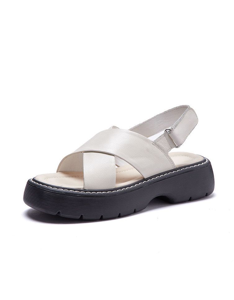 Front Cross Strap Platform Sandaalit Slingback