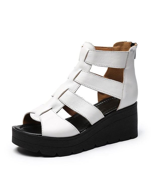 Naisten Olkaimet Rome Retro Wedge-sandaalit