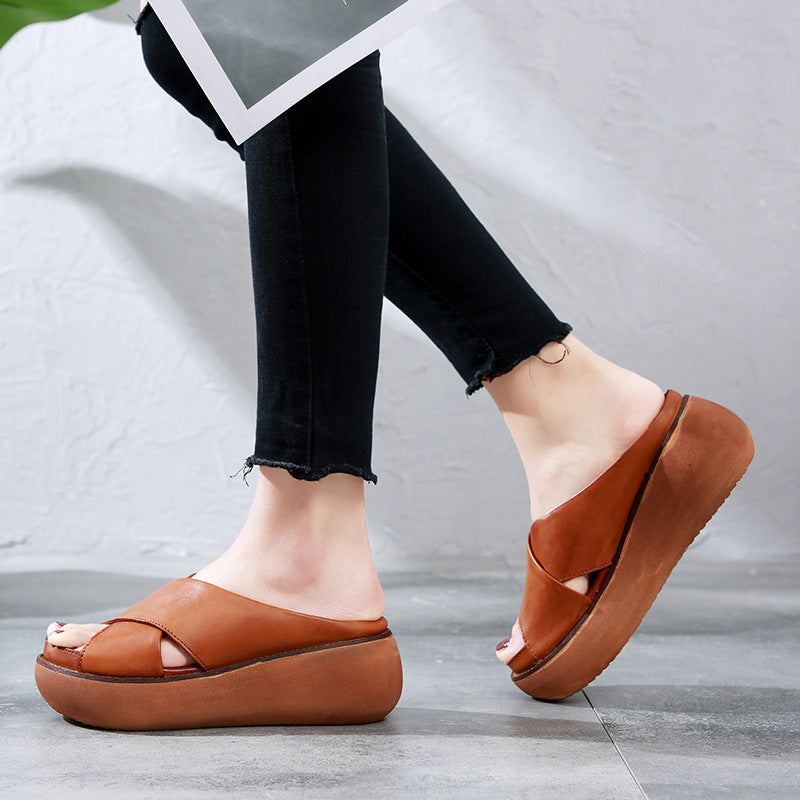 Summer Cross Strap Wedge-tossut