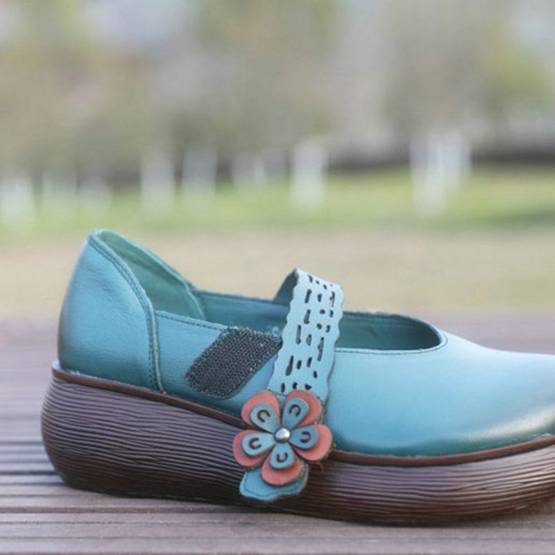 Summer Platform Flower Green Sandaalit