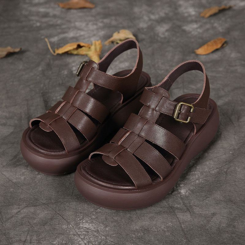 Summer Wedge Buckle Roman Sandaalit