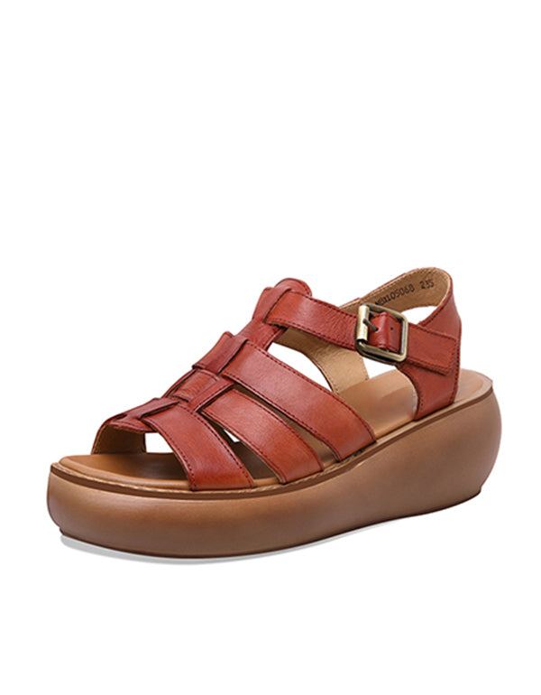 Summer Wedge Sandaalit Retro Käsintehty Mukava