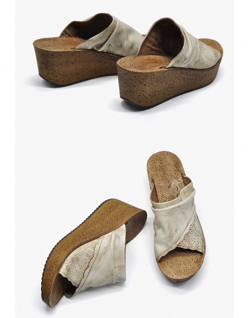 Kesäiset Wedge Heels-nahkatossut