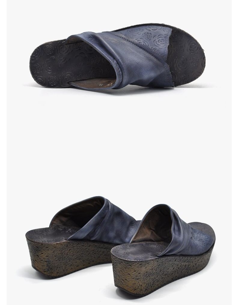 Kesäiset Wedge Heels-nahkatossut