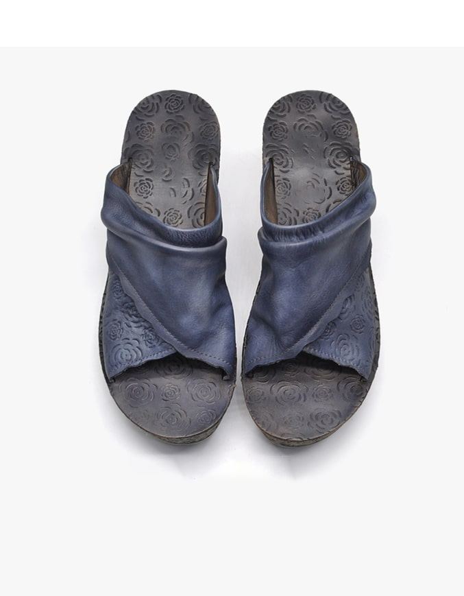 Kesäiset Wedge Heels-nahkatossut