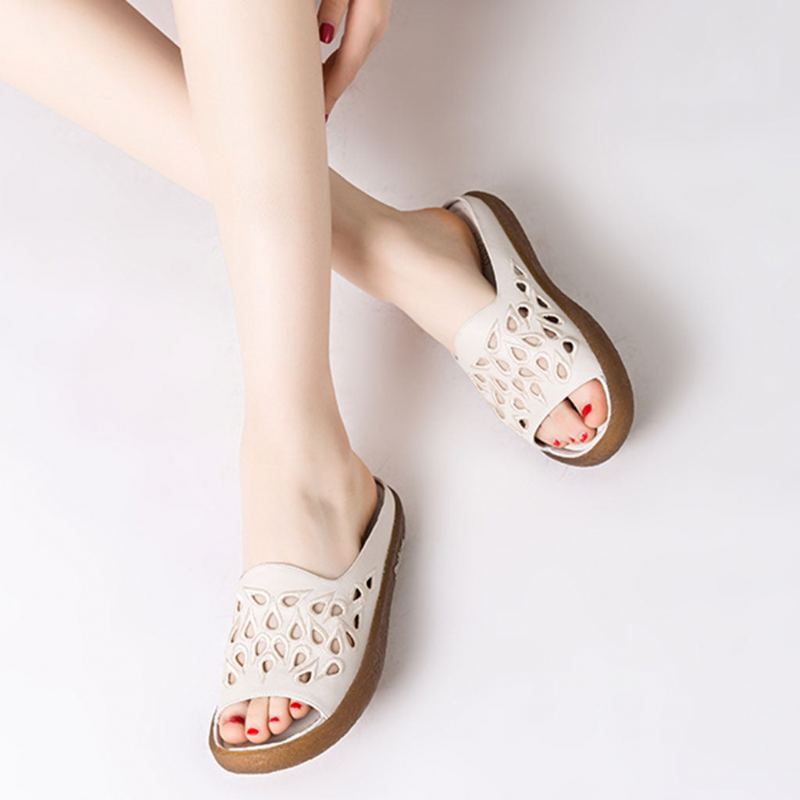 Summer Casual Hollow Tossut Beige