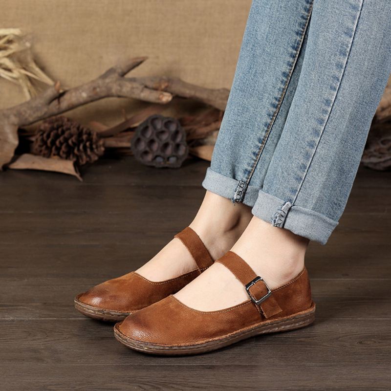 Käsintehty Retro Flat Solki | Lahjakengät | 35-42