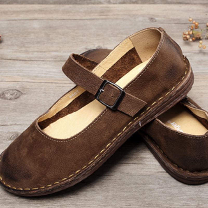 Käsintehty Retro Flat Solki | Lahjakengät | 35-42