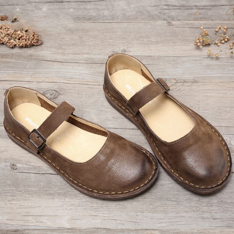 Käsintehty Retro Flat Solki | Lahjakengät | 35-42