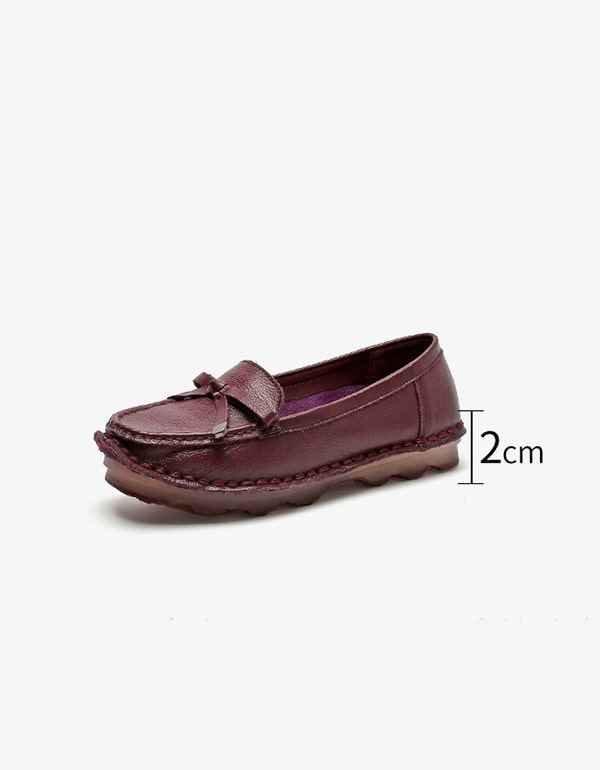 Retro Flat Pehmeä Nahka Mukava Loafers